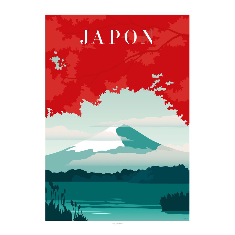 Poster Japonais Rouge