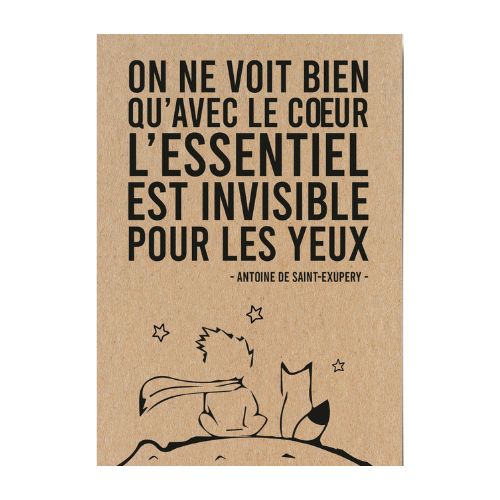 Poster Citation Petit Prince - Tableau Inspirant pour Décoration
