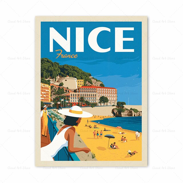 poster Ville Vintage Nice