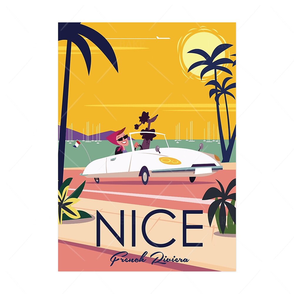 poster Ville de France Vintage Nice