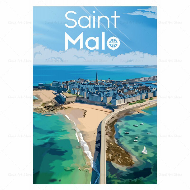 poster Ville Bretagne Saint Malo