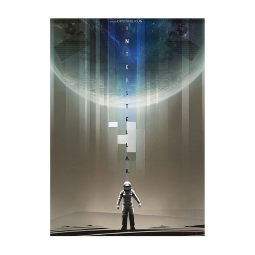 Poster film interstellar futuriste