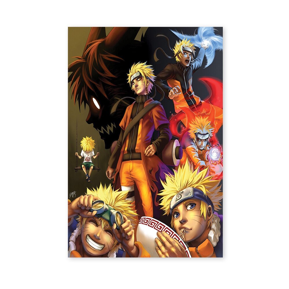Poster Naruto Itachi sur toile - Art mural imprimé - Pour chambre de garçon  - Décoration d'intérieur