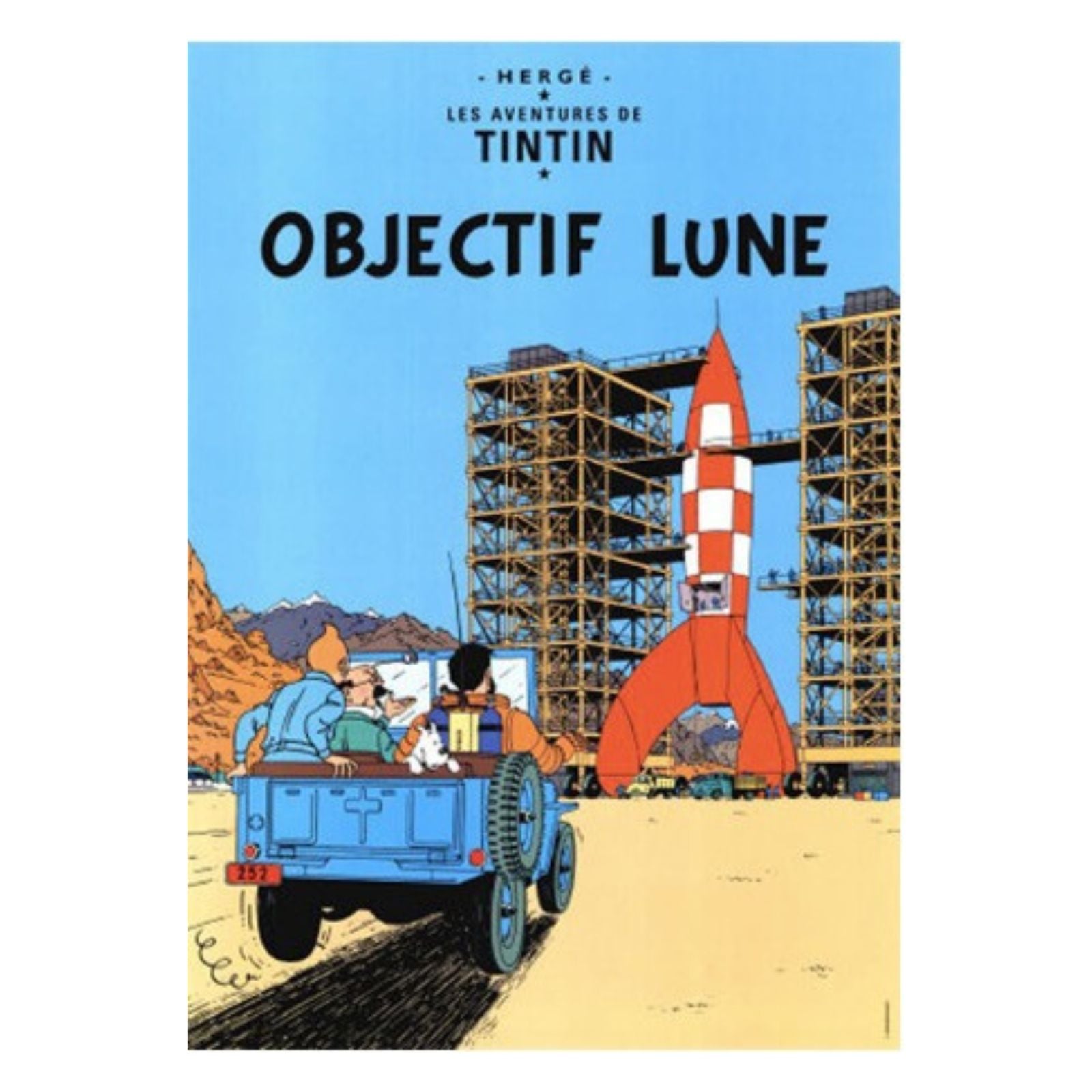 Poster tintin objectif lune