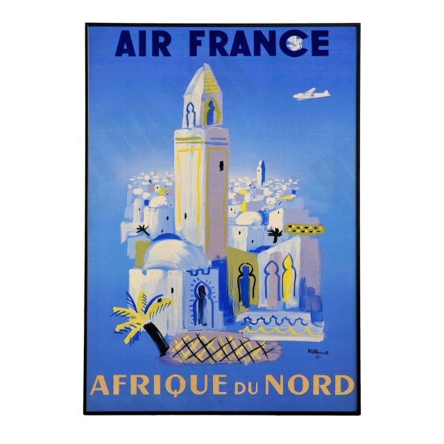 poster vintage air france afrique du nord