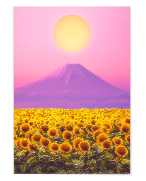 Poster Coquelicots Mont Fuji