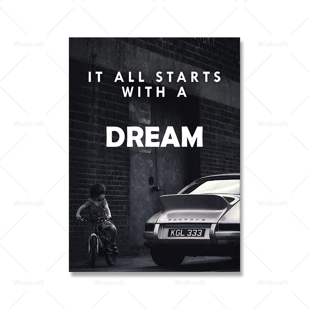 Poster Noir et Blanc Dream