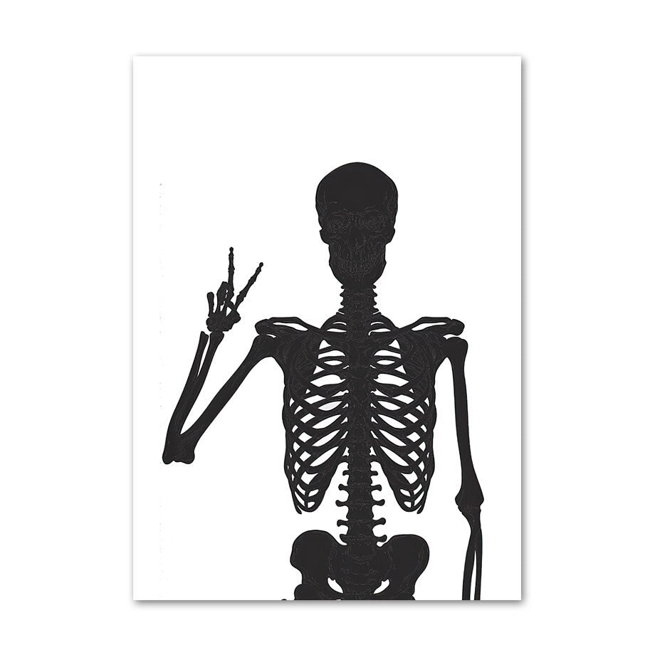 Poster Halloween Squelette