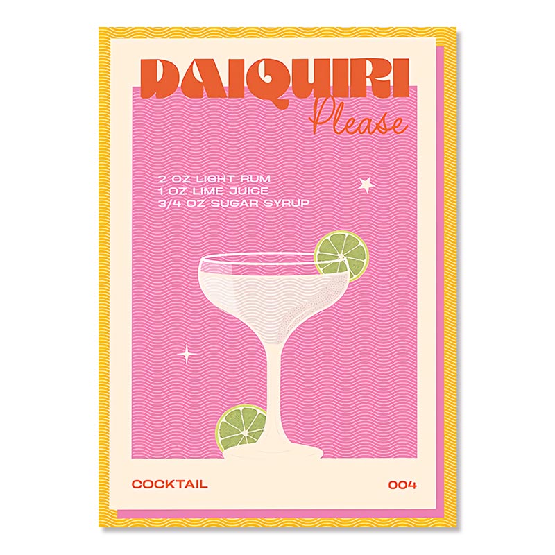 Poster cuisine cocktail daiquiri