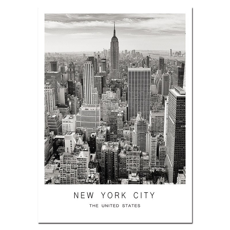 poster Noir et Blanc Ville New York