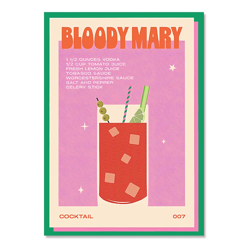 Poster cuisine cocktail bloody mary