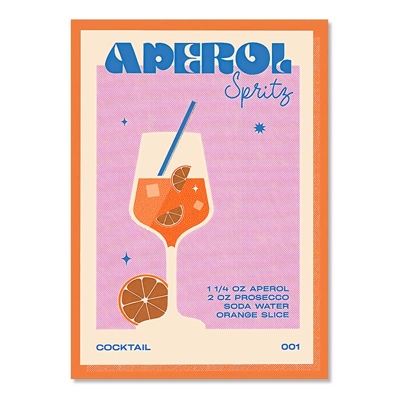 Poster cuisine cocktail aperol