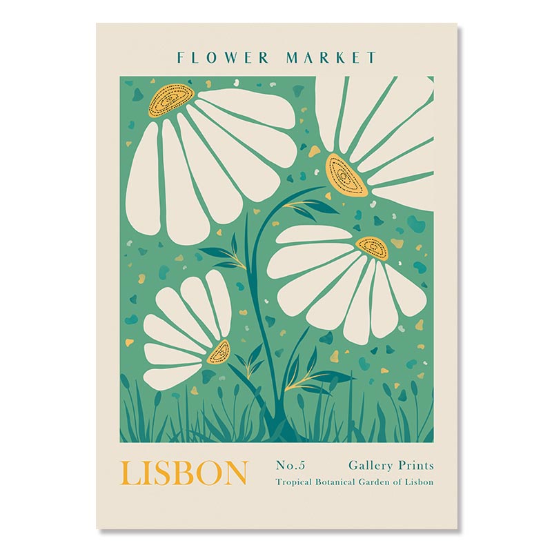 Poster nature fleurs lisbon