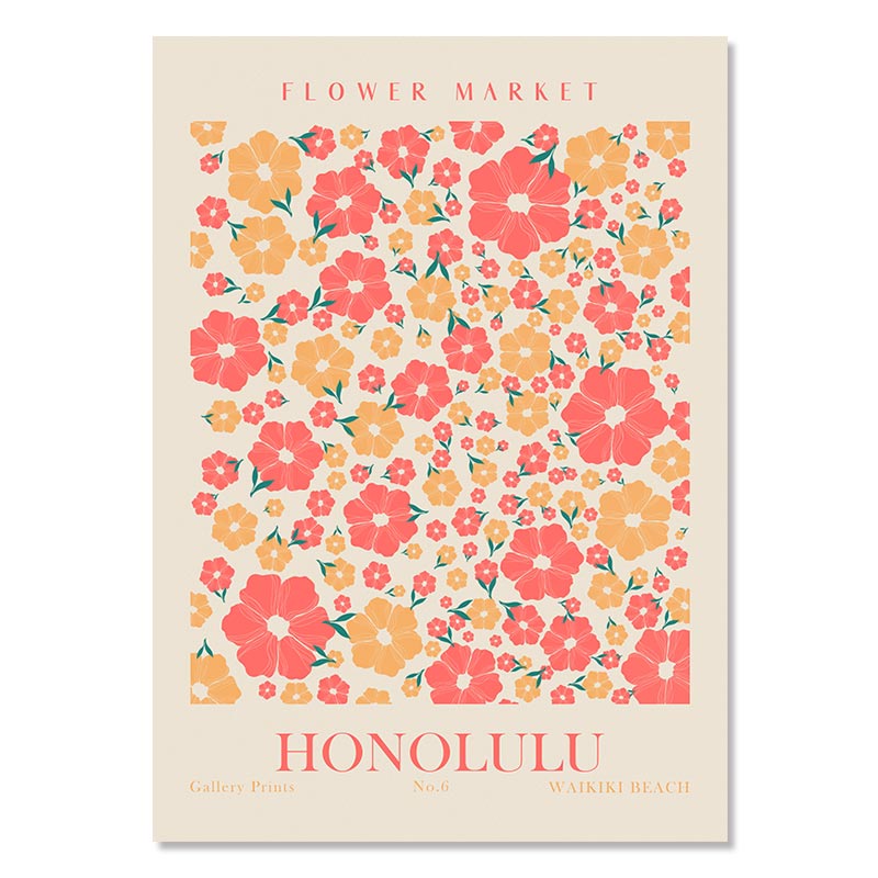 Poster nature fleurs honolulu