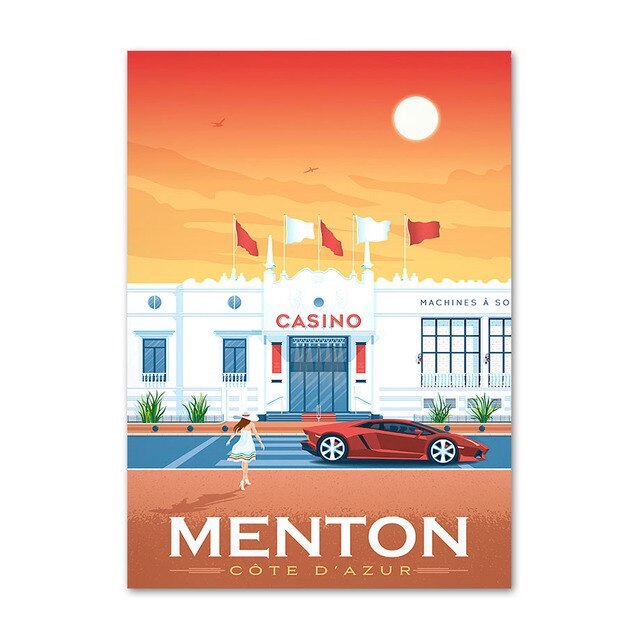 poster Ville De France Menton