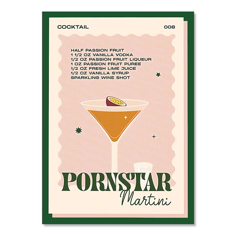 Poster cuisine cocktail martini
