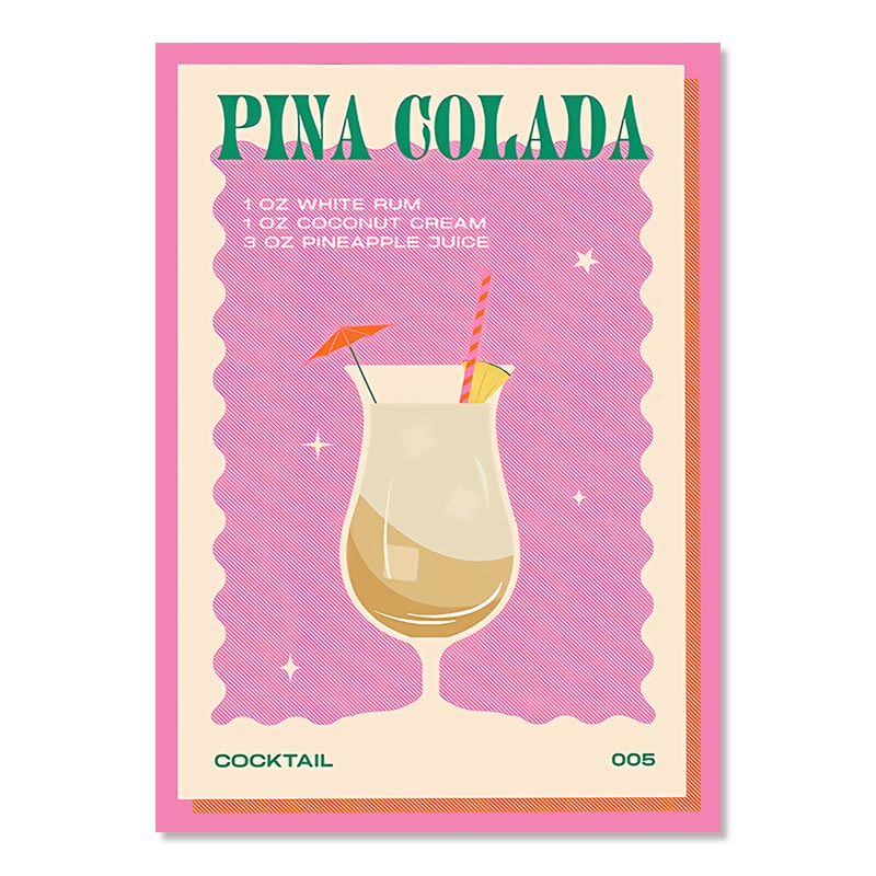 Poster cuisine cocktail pina colada