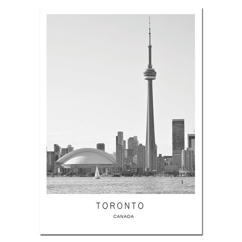 poster Noir et Blanc Ville Toronto