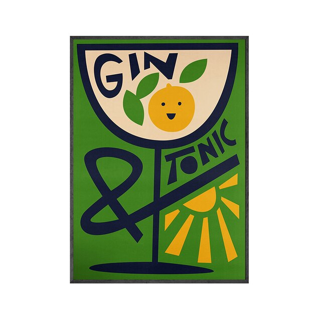 Poster Cuisine Vintage Gin