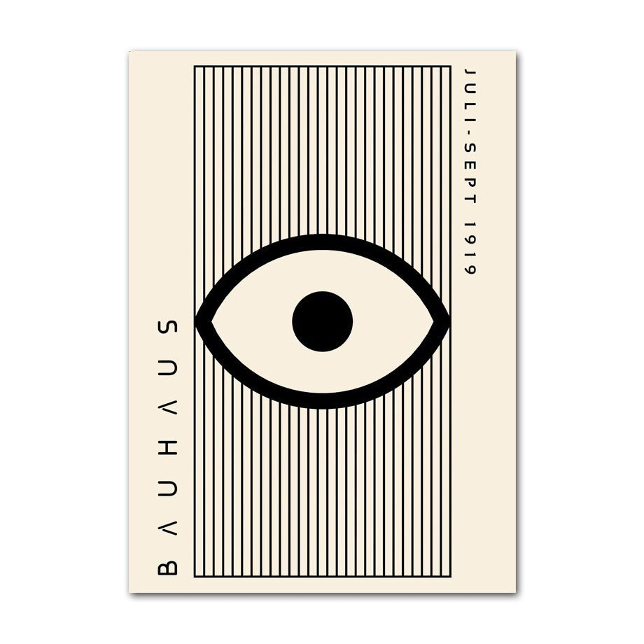poster Bauhaus Noir et Blanc Oeil