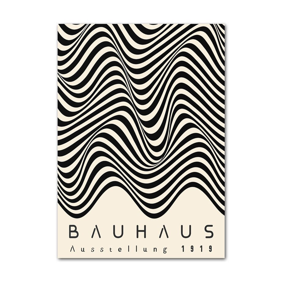 poster Bauhaus Noir et Blanc Illusion