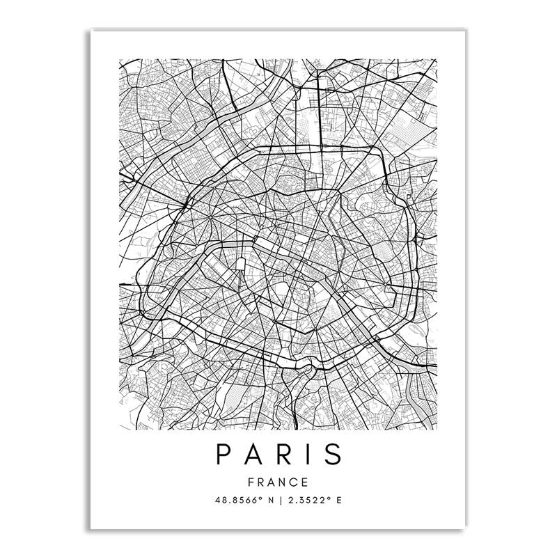 poster Ville Carte Paris